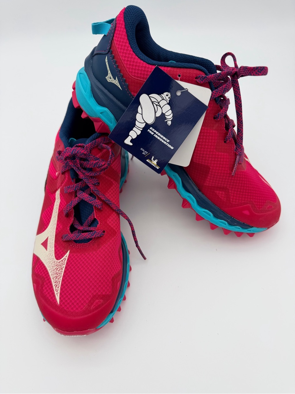 Mizuno Wave Mujin 9 Women's Pink Blue Trail Running Size 8